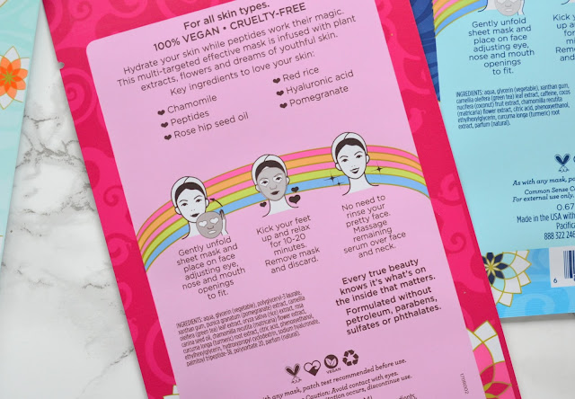 Pacifica Disobey Time, Pollution Fight, Stress Rehab and Mattify Prep Facial Masks